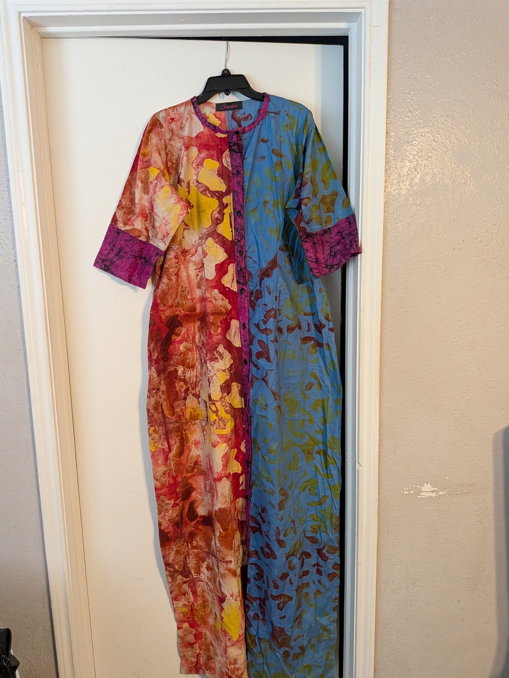 Colorblock Abstract Maxi Dress - Multicolor